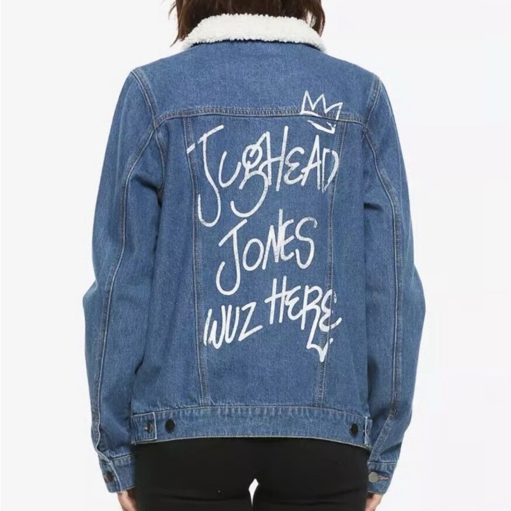 Riverdale Jughead Jones Denim Jacket with Sherpa Collar 3X